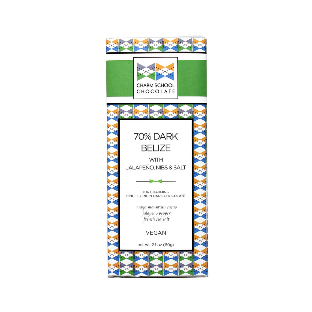 70% Dark Belize with Jalapeño, Nibs & Sea Salt
